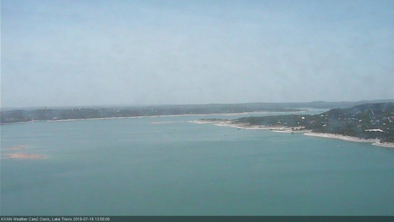 Lake Travis webcam, July 18, 2018 1:00 PM CT