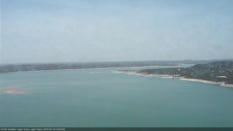 Lake Travis webcam, July 18, 2018 1:05 PM CT
