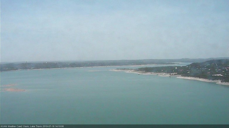 Lake Travis webcam, July 18, 2018 1:20 PM CT