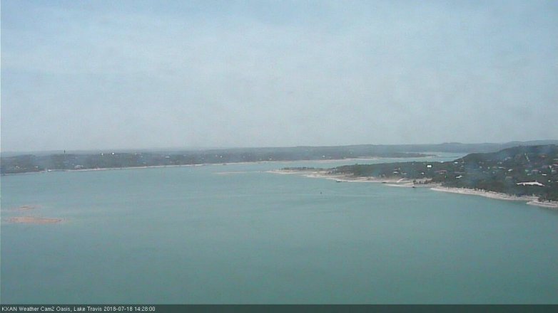 Lake Travis webcam, July 18, 2018 1:30 PM CT