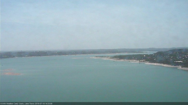 Lake Travis webcam, July 18, 2018 1:35 PM CT