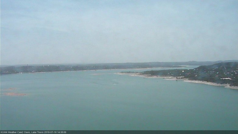 Lake Travis webcam, July 18, 2018 1:40 PM CT