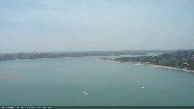 Lake Travis webcam, July 18, 2018 1:50 PM CT