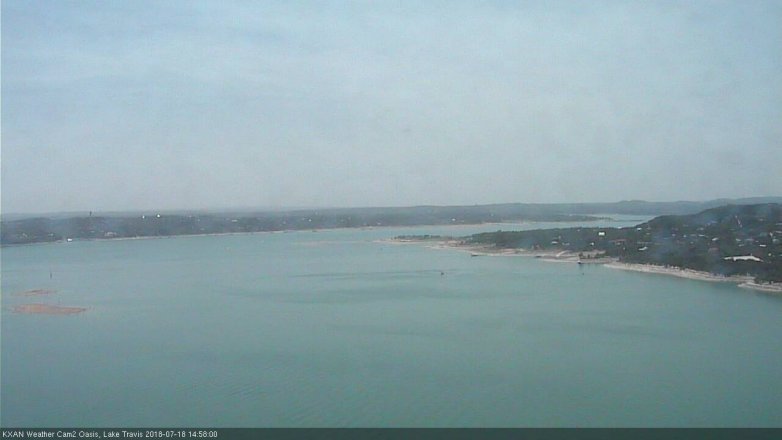 Lake Travis webcam, July 18, 2018 2:00 PM CT
