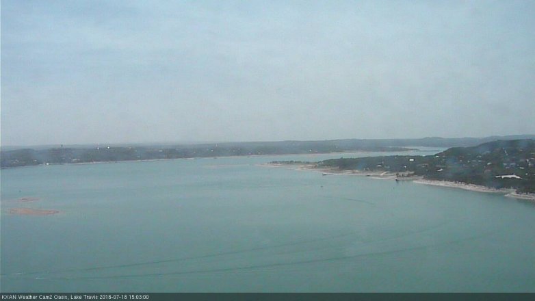 Lake Travis webcam, July 18, 2018 2:05 PM CT