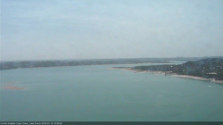 Lake Travis webcam, July 18, 2018 2:10 PM CT