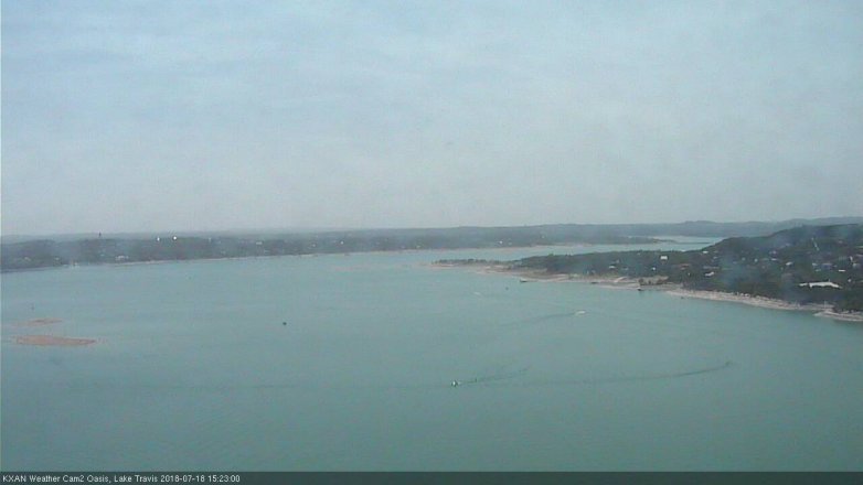 Lake Travis webcam, July 18, 2018 2:25 PM CT