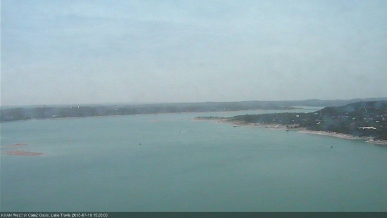 Lake Travis webcam, July 18, 2018 2:30 PM CT