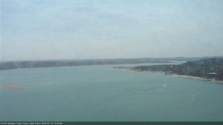 Lake Travis webcam, July 18, 2018 2:35 PM CT