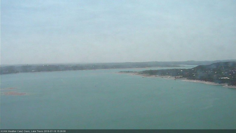 Lake Travis webcam, July 18, 2018 2:40 PM CT