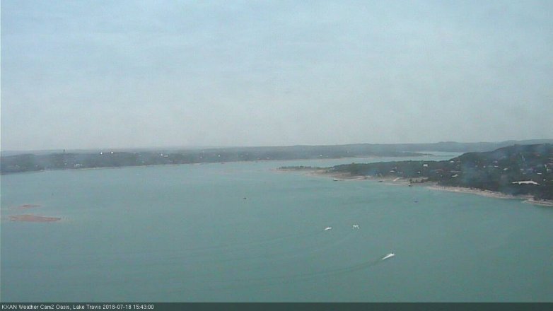 Lake Travis webcam, July 18, 2018 2:45 PM CT