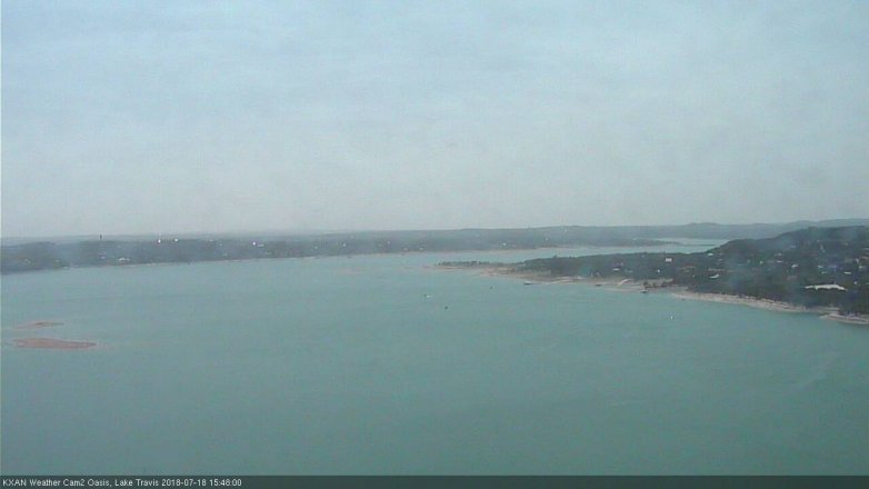 Lake Travis webcam, July 18, 2018 2:50 PM CT