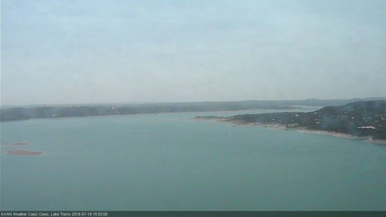 Lake Travis webcam, July 18, 2018 2:55 PM CT