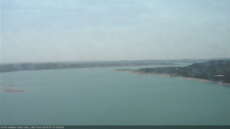 Lake Travis webcam, July 18, 2018 3:05 PM CT