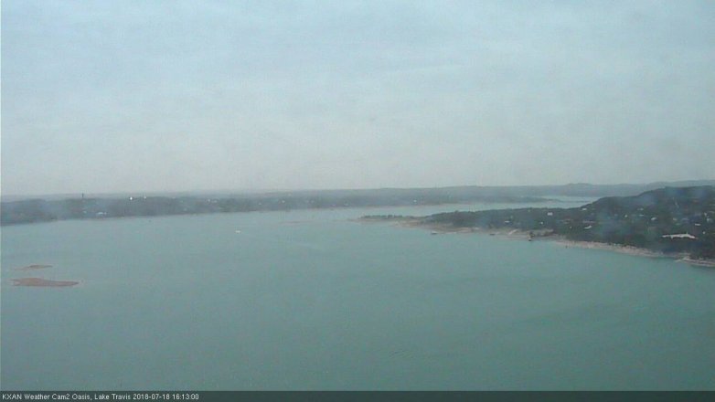 Lake Travis webcam, July 18, 2018 3:15 PM CT