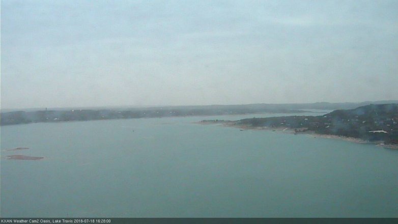 Lake Travis webcam, July 18, 2018 3:30 PM CT