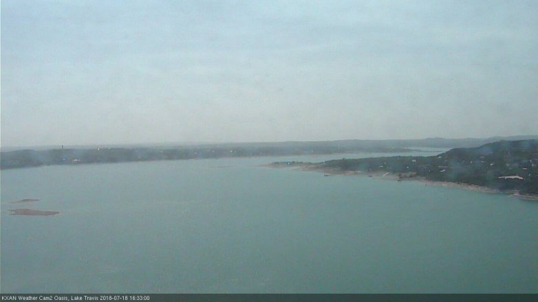 Lake Travis webcam, July 18, 2018 3:35 PM CT