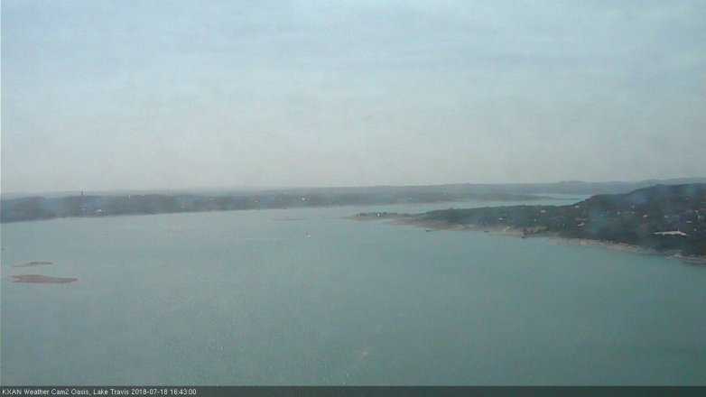 Lake Travis webcam, July 18, 2018 3:45 PM CT
