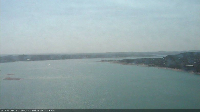 Lake Travis webcam, July 18, 2018 3:50 PM CT