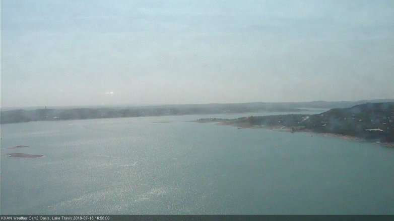 Lake Travis webcam, July 18, 2018 4:00 PM CT