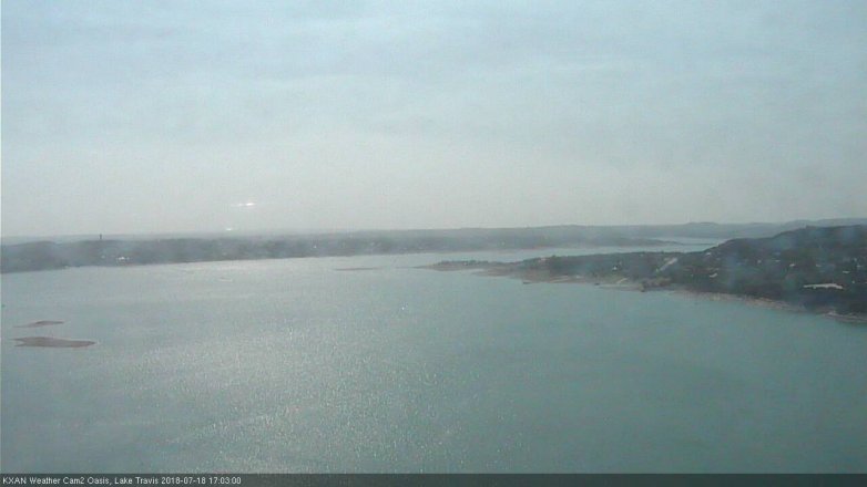 Lake Travis webcam, July 18, 2018 4:05 PM CT