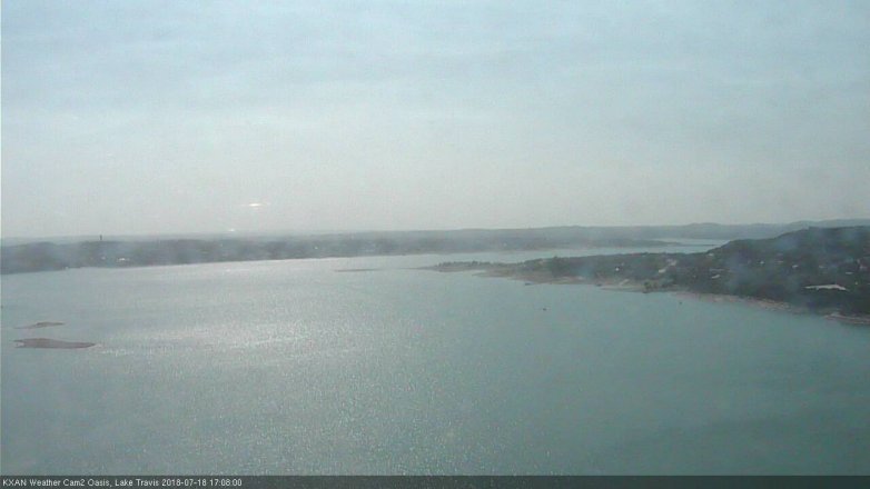 Lake Travis webcam, July 18, 2018 4:10 PM CT