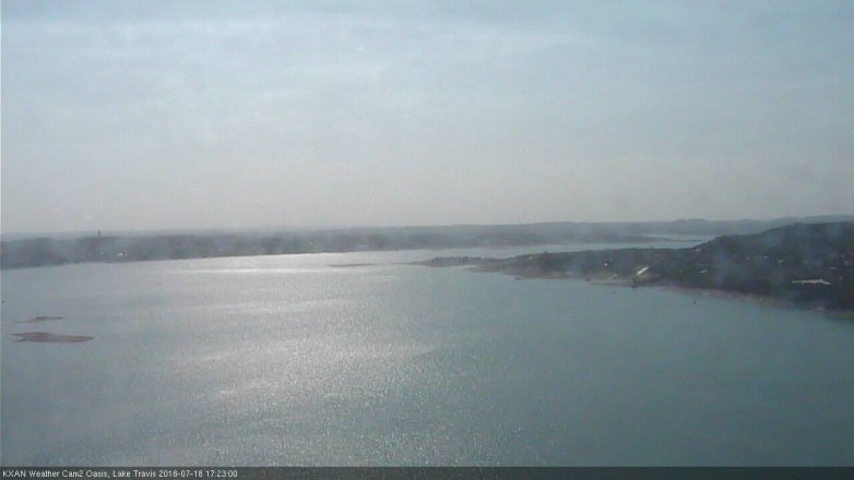 Lake Travis webcam, July 18, 2018 4:25 PM CT
