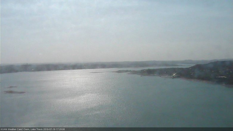 Lake Travis webcam, July 18, 2018 4:30 PM CT