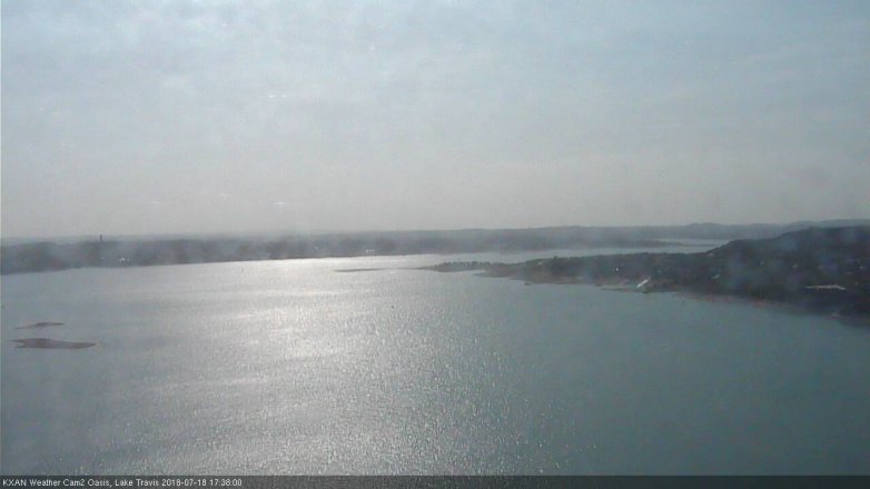 Lake Travis webcam, July 18, 2018 4:40 PM CT