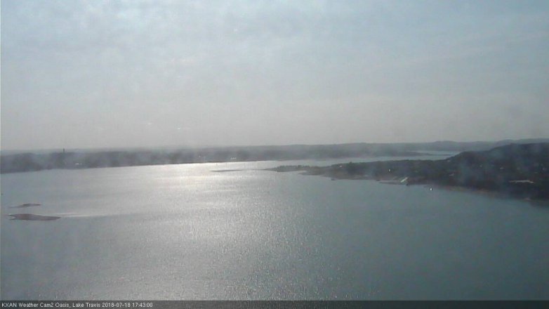 Lake Travis webcam, July 18, 2018 4:45 PM CT