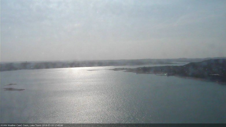 Lake Travis webcam, July 18, 2018 4:50 PM CT