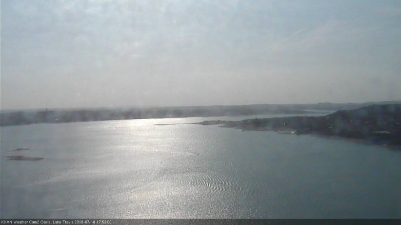 Lake Travis webcam, July 18, 2018 4:55 PM CT