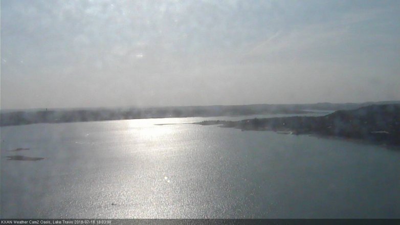 Lake Travis webcam, July 18, 2018 5:05 PM CT