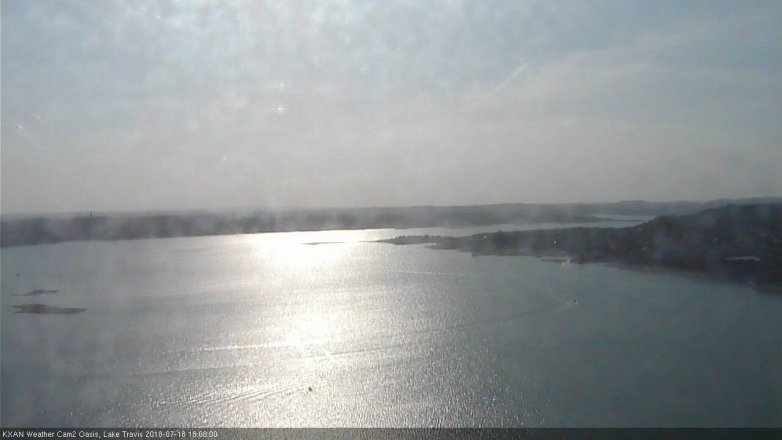 Lake Travis webcam, July 18, 2018 5:10 PM CT