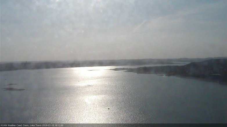 Lake Travis webcam, July 18, 2018 5:15 PM CT