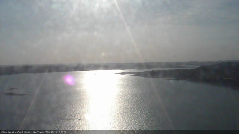 Lake Travis webcam, July 18, 2018 5:35 PM CT