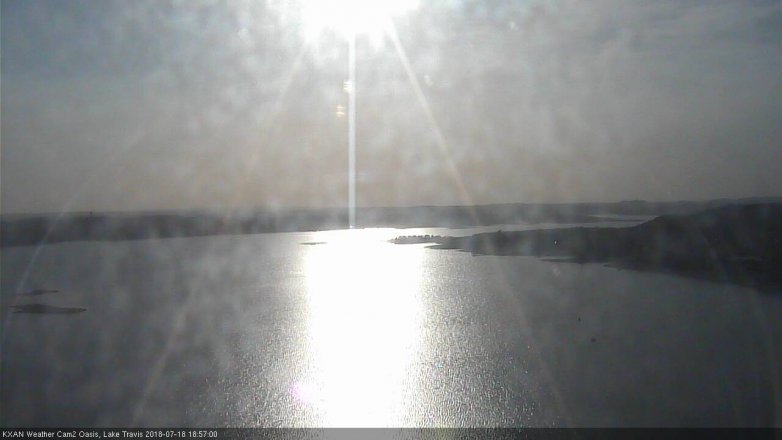 Lake Travis webcam, July 18, 2018 6:00 PM CT