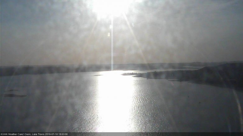Lake Travis webcam, July 18, 2018 6:05 PM CT