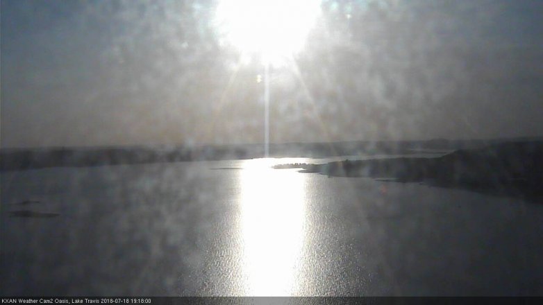 Lake Travis webcam, July 18, 2018 6:20 PM CT