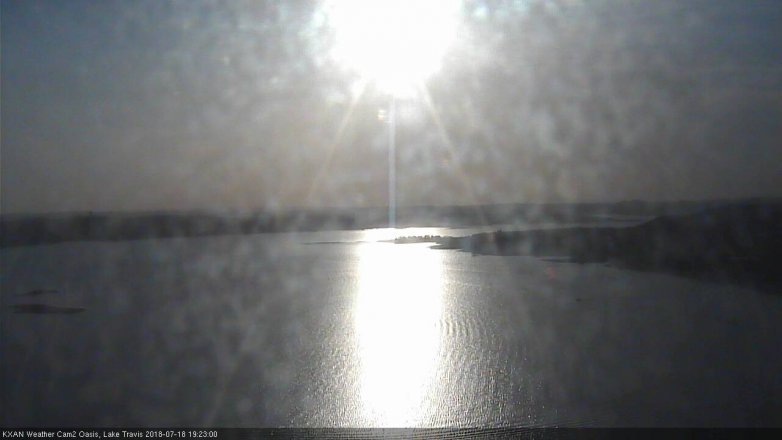 Lake Travis webcam, July 18, 2018 6:25 PM CT