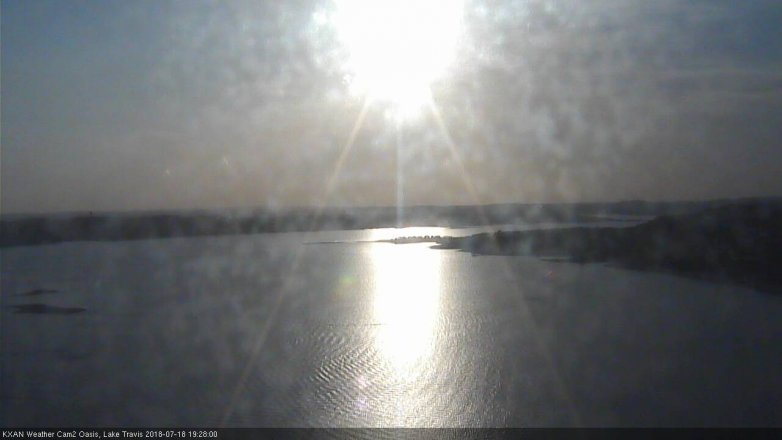 Lake Travis webcam, July 18, 2018 6:30 PM CT