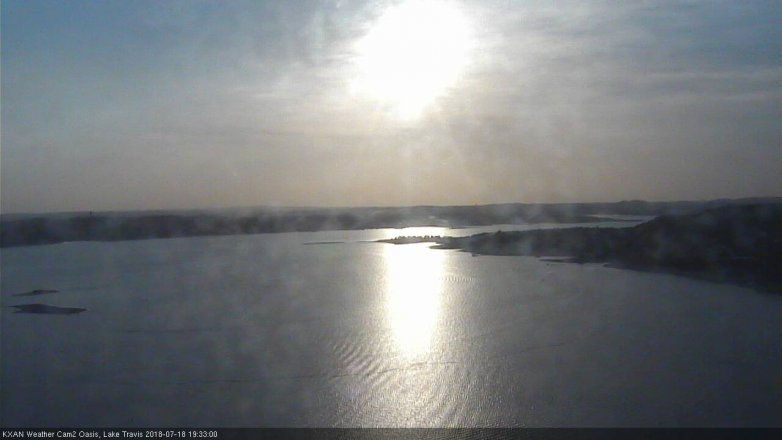 Lake Travis webcam, July 18, 2018 6:35 PM CT