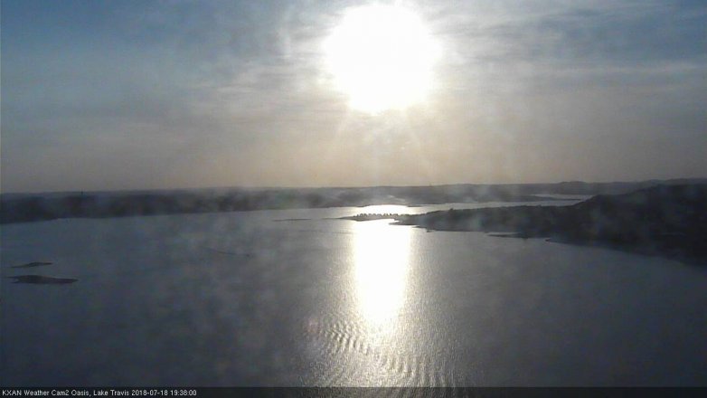 Lake Travis webcam, July 18, 2018 6:40 PM CT