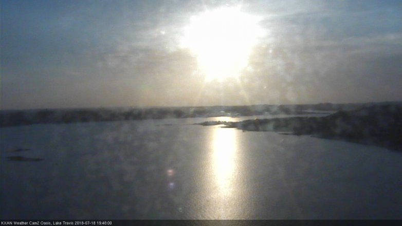 Lake Travis webcam, July 18, 2018 6:50 PM CT