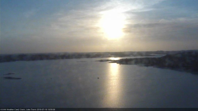 Lake Travis webcam, July 18, 2018 7:00 PM CT