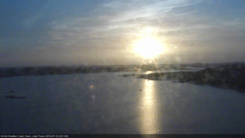Lake Travis webcam, July 18, 2018 7:15 PM CT