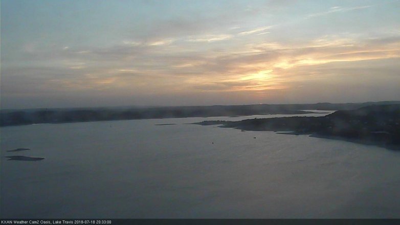 Lake Travis webcam, July 18, 2018 7:35 PM CT