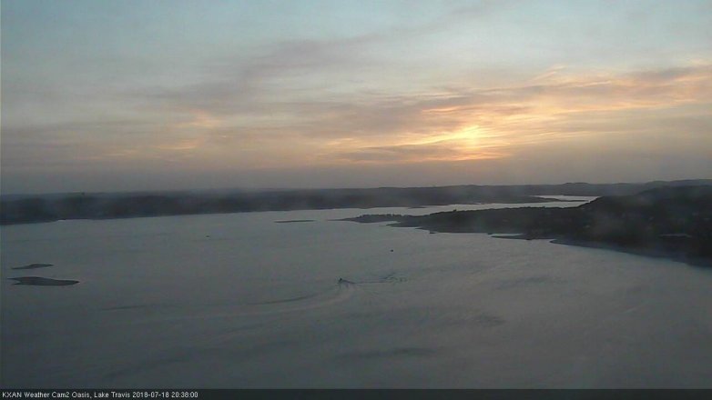 Lake Travis webcam, July 18, 2018 7:40 PM CT