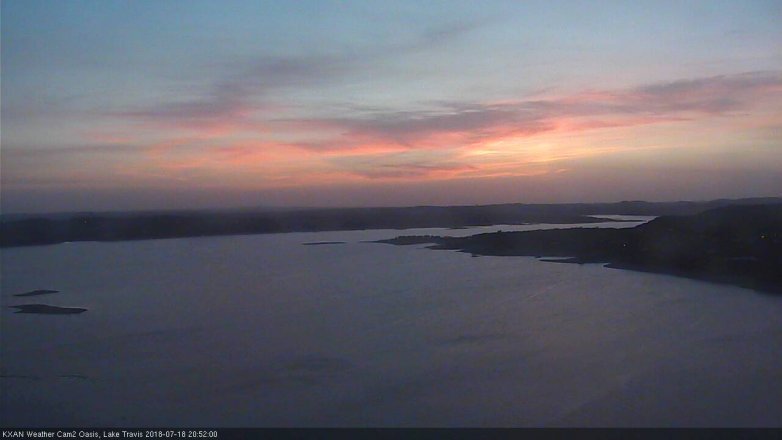 Lake Travis webcam, July 18, 2018 7:55 PM CT