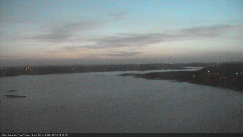 Lake Travis webcam, July 18, 2018 8:10 PM CT